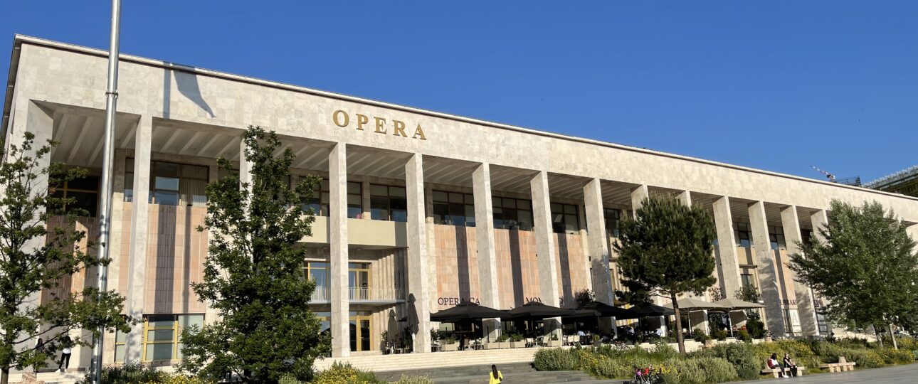 Opera house ,meeting point of Tirana free walking tour